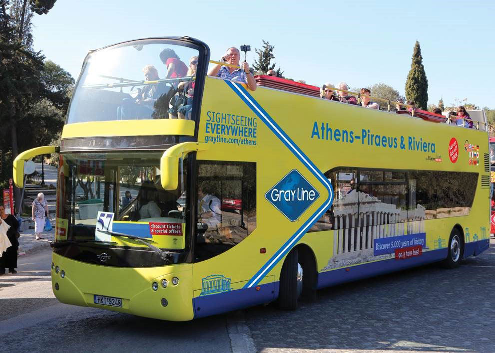 gray line By Athens Open Tour Get on Get off buses